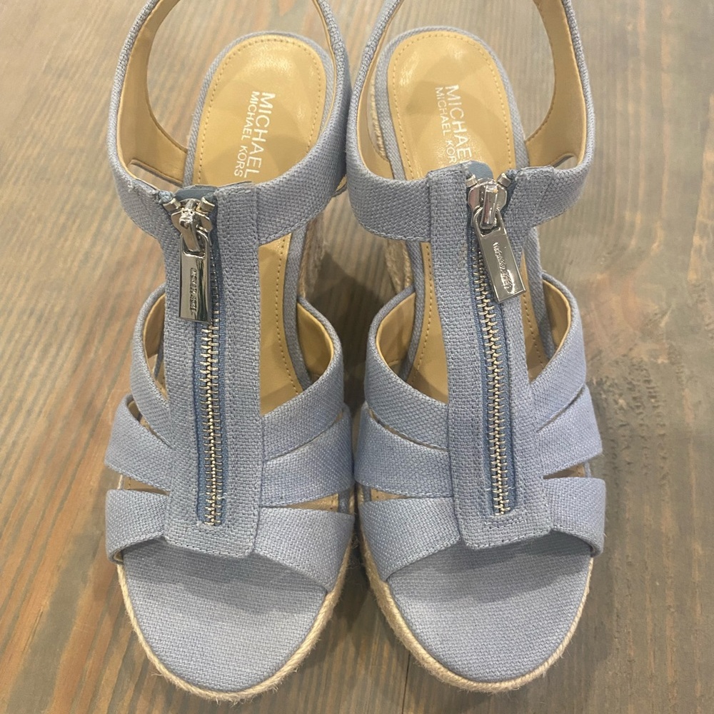 MICHAEL Michael Kors Espadrille Wedge Sandals - size 7.5